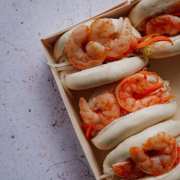 Pièces traiteur bao au crevettes