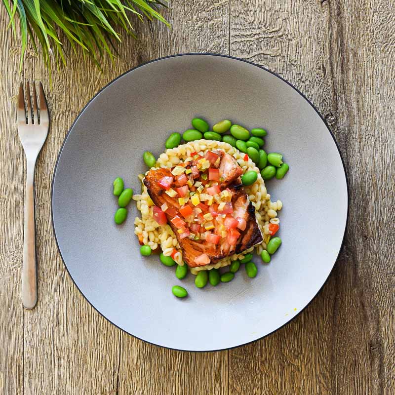 pavé-saumon-blé-légumes