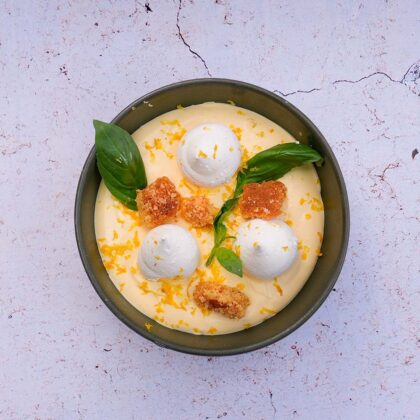 crémeux-citron-basilic-sablé