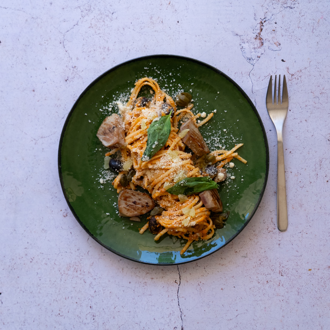 Linguine à l’espadon & olive