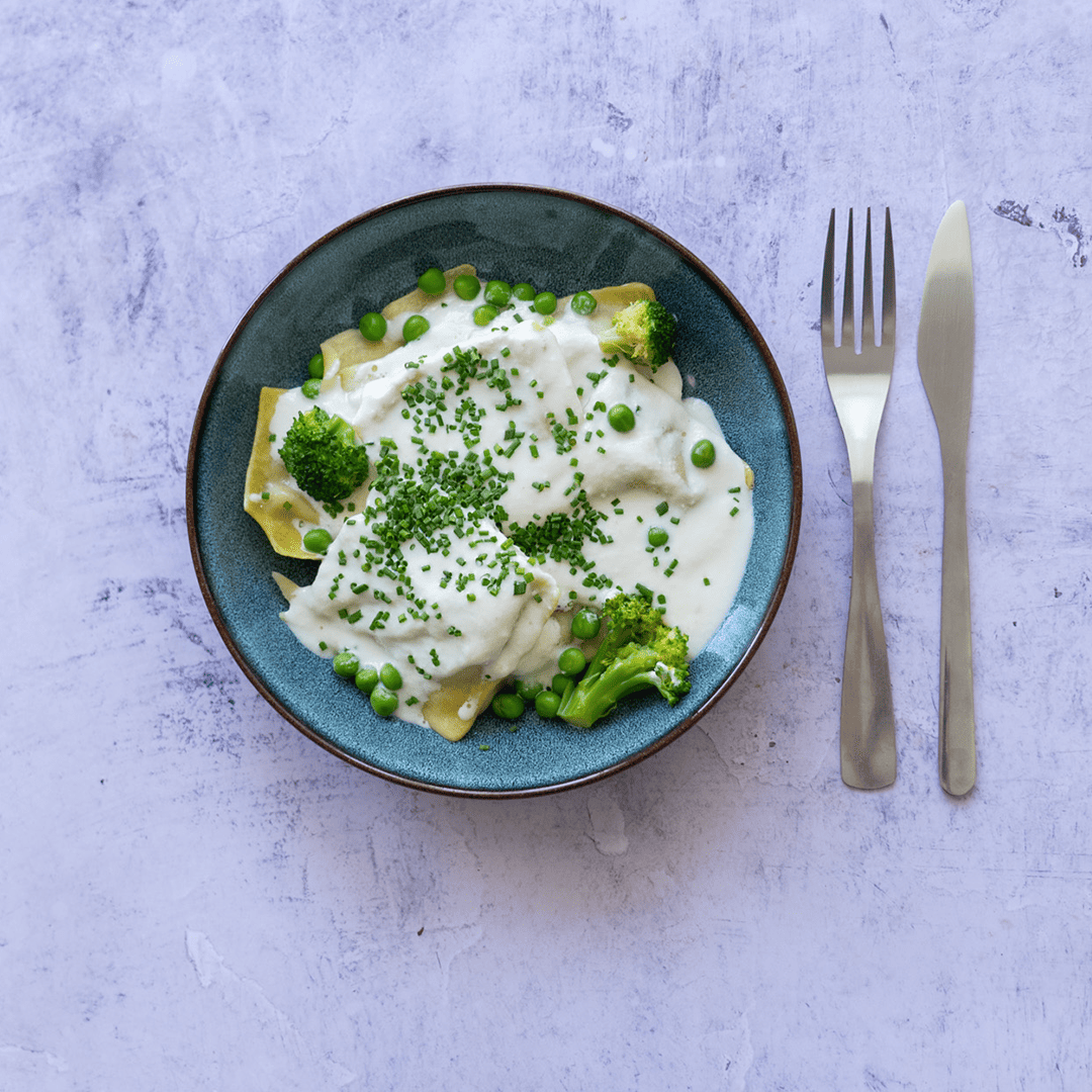 Ravioli fromage & sauce chèvre